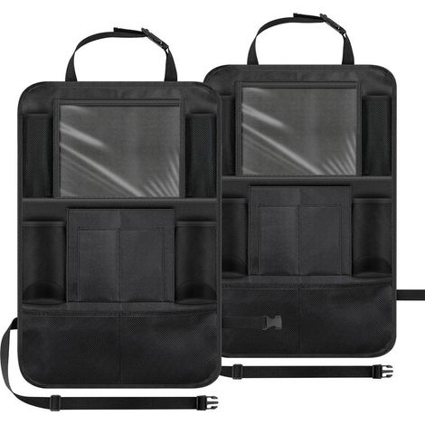 APEX Organisateur Voiture Enfant, 2PCS avec Transparent Pochette pour iPad Imperméable Rangement Siege Voiture avec 10 Poches