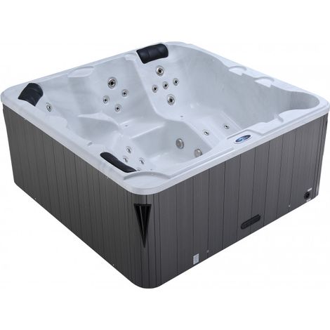 Spa rigide Luxa 5 personnes 1200L – 34 jets massants – Éclairage LED intégré – Conception durable en acrylique et PVC – Water Clip