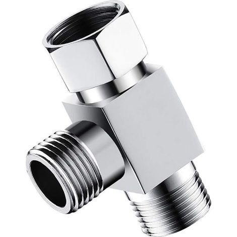 traditioneller Duscharm aus Metall, T-Adapter, 3-Wege-T-Verbinder für Bidet und Handbrause (1/5)