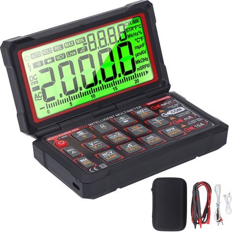 Digital multimeter for cars, Timing angle measurement, Rechargeable, NCV detection, Cable identification, For repair (1/5)