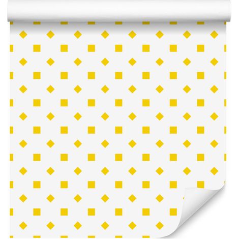 Papier peint à pois blancs et crème, fond crème pour salon et chambre 50x1000 cm (1/5)