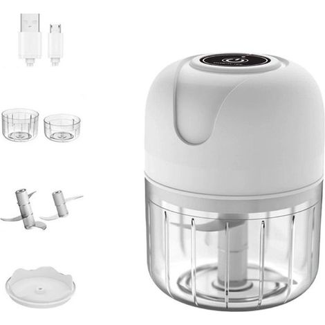 Mini tritatutto elettrico per cipolle - Potente tritatutto per aglio e cipolle - Mini tritatutto - Affettatrice da cucina senza fili