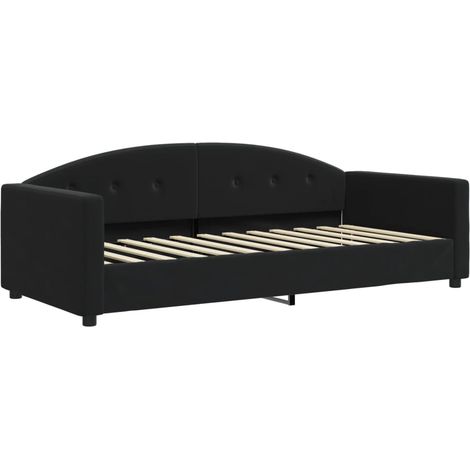 Lit de repos noir 90x200 velours (1/5)