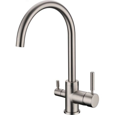 Rubinetto da cucina Shurity 350 3 vie 3/8” Nickel Spazzolato (1/4)