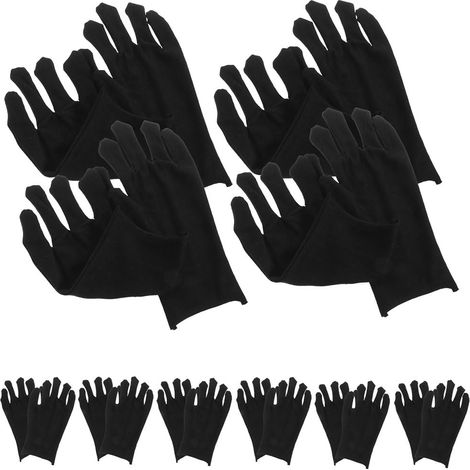 Schwarze Baumwollschutzhandschuhe für Herren und Damen
