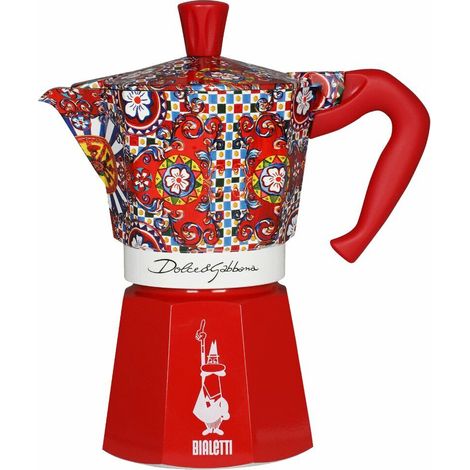 Caffettiera Italiana Bialetti MOKA D&G Argentato Alluminio 6 Tazze (1/5)