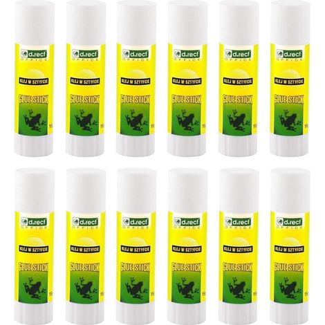 Bâton de Colle PVA 12 x 15 g – sans Odeur, Lavable – our Papier, Carton, Photos et Tissu – Application propre et Uniforme (1/5)