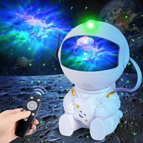 Projecteur Galaxie Astronaute, Projecteur d'Étoiles, Veilleuse Galaxie, Projecteur Space Buddy avec Nébuleuse et Télécommande pour Chambre à Coucher (1/5)