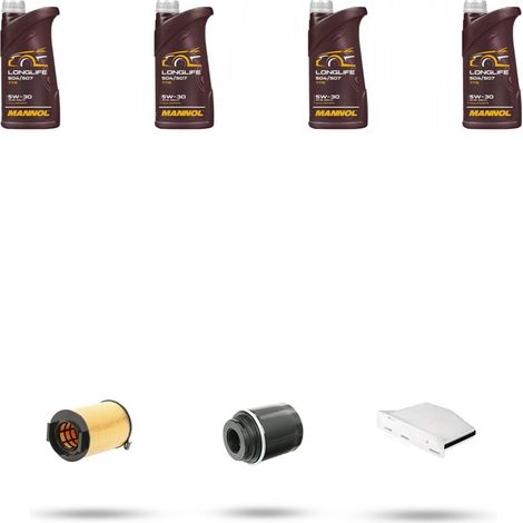 Kit tagliando 3 FILTRI e 4L OLIO compatibile con Vw Passat (362,365) 1.4 TSI 90kw Dal 2010 (1/5)