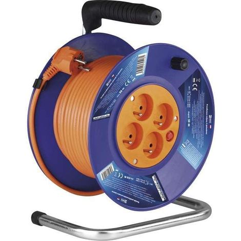 Emos Avvolgicavo elettrico arancione 50 metri 16A