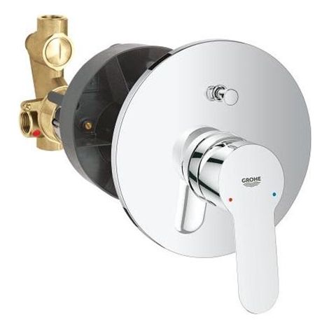 Miscelatore Doccia Vasca incasso a parete - rubinetto monocomando - cromato - BauEdge - 29079000