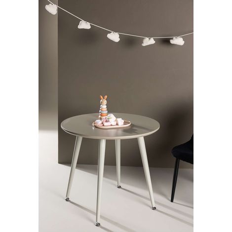 Plaza table de salle à manger pour enfants Ø60 cm beige. (1/5)