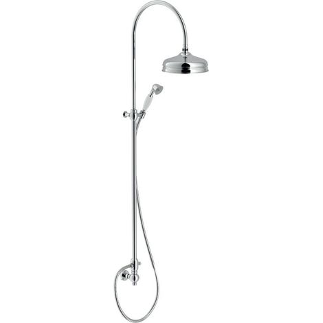 NOBILI Antica ad141/10cr colonna doccia a parete con doccetta 1 getto con soffione cromato codice prod: AD141/10CR (1/2)