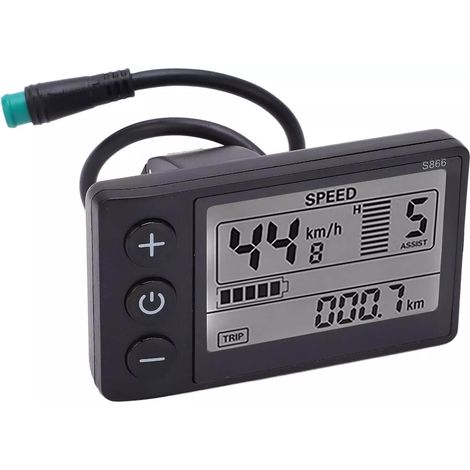 1 Panneau de commande, écran LCD S866, 24V 36V 48V, matériau durable, pour accessoires de vélo électrique (1/5)