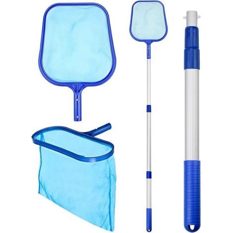 Épuisettes De Surface Pour Piscine, Filet De Piscine, Épuisette Piscine Avec Télescopique Réglable Pour Nettoyer La Piscine Fontaine Bassins (1/4)