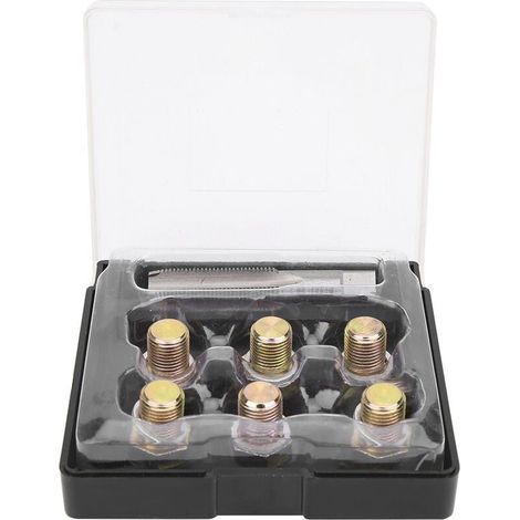 Kit de réparation de filetage de robinet, bouchon de vidange d'huile M13 x 1.25MM, vis de carter d'huile, outil de refiletage (1/4)