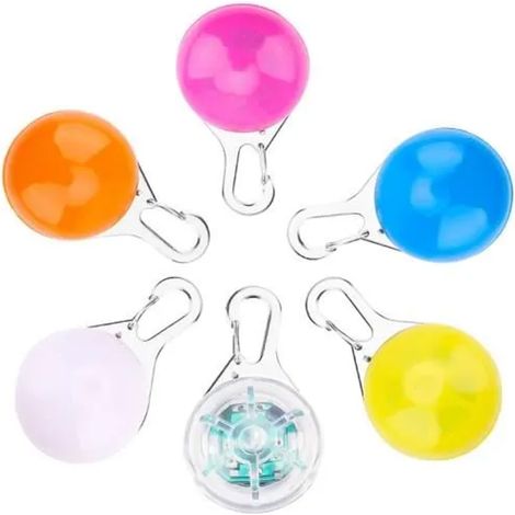 Pendentif Led - Étanche Ip65 - Pour Collier Chien - 3 Modes Éclairage - 6 Pièces (1/5)