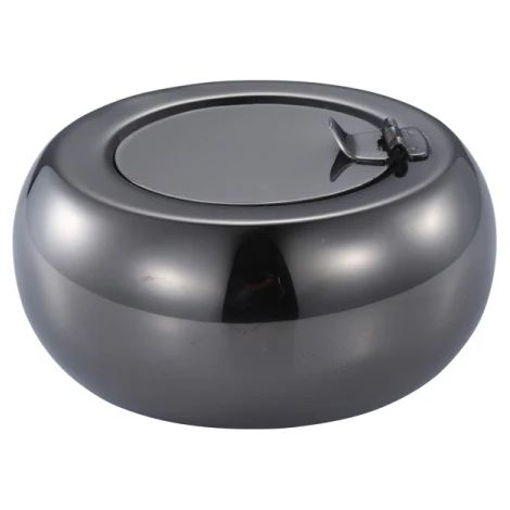Plateau de table moderne en acier inoxydable noir avec couvercle, usage intérieur et extérieur, maison, bureau et décoration (1/5)