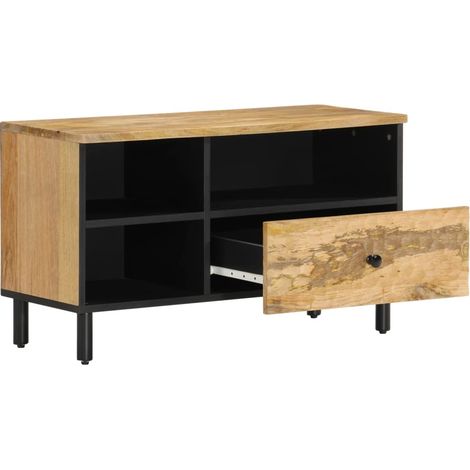 Meuble TV Banc TV Armoire TV 80x33x46 cm bois massif de manguier (1/5)