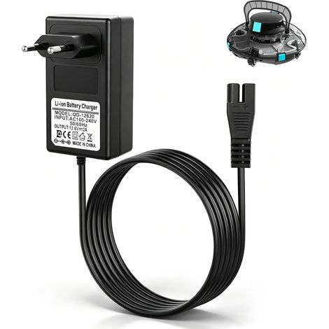 12.6V 2A Charger for 200 SE Wireless Pool Robot 24W Power Adapter Compatible with Automatic Pool Cleaner (1/5)