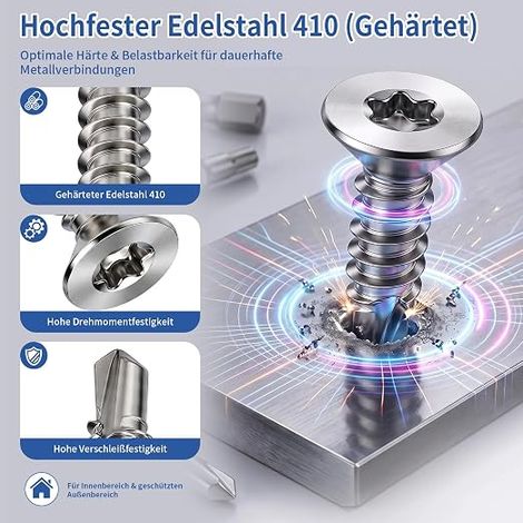 Vis Autoforeuse Torx Tête Fraisée Inox 410 DIN 7504 (1/3)