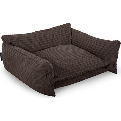 BOBOCHIC - Panier pour chien PLUTO velours côtelé XL (100 cm) Marron (1/4)