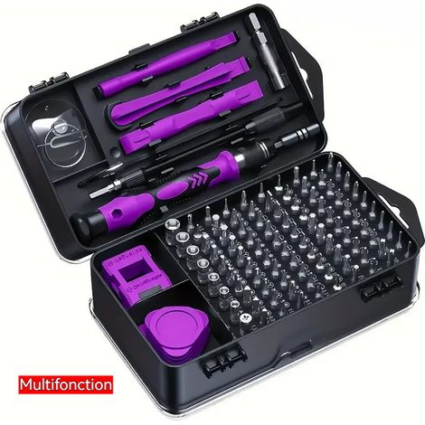 Tournevis de Précision 115Pièces, Magnétique et Ergonomique pour Tous Appareils (1/5)