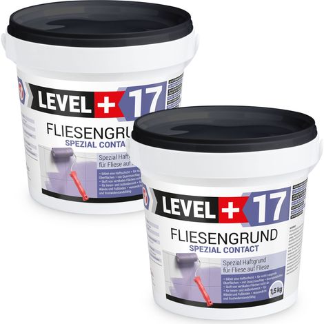 LEVEL+ Fliesengrund Haftgrund Quarzgrund Fliesengrundierung L+17 - 3KG