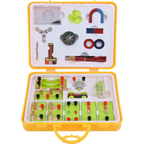 Kit pédagogique d'électromagnétisme avec générateur à manivelle pour élèves du primaire