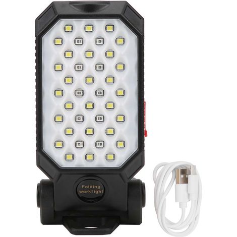 Lampe de travail LED 39 lumières, portable, rechargeable USB, avec aimant pour voiture, camping, entretien (1/5)
