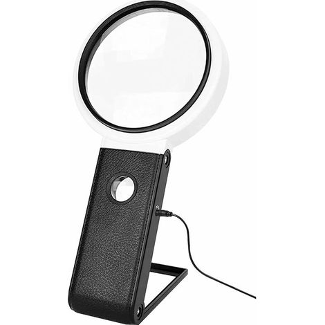 Reading Magnifier with UV LED Light 3.5 and 25 magnification - Lens sizes 20 and 80 mm Height up to 130 mm (1/5)