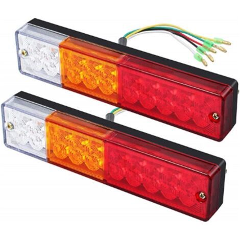 Feu Stop Feu de Plaque d'Immatriculation Feu De Recul De Frein - - 12V 24V Universel Pour Remorque Camion Camion Caravane (Taille : 2pcs) (1/4)