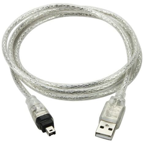 Câble de Cordon d’Adaptateur USB mâle vers FireWire IEEE 1394. 4 Broches mâles iLink pour Sony DCR-TRV75E DV (1/5)