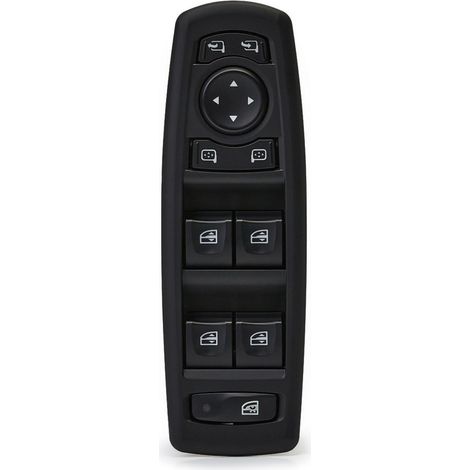 Schalterplatte für Fensterheber vorne links – 1 Stück – ABS-Kunststoff – Fenster- und Spiegelsteuerung – Renault Megane 3, Laguna 3, Fluence – 13-poliger Stecker (1/5)