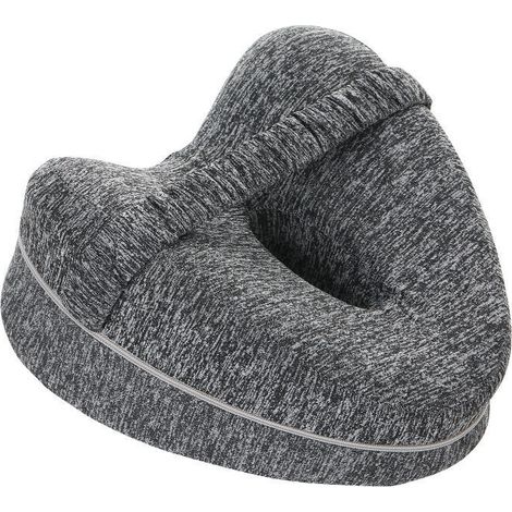 Oreiller ergonomique en forme de cœur pour les jambes - Oreiller orthopédique gris-AquaForge (1/4)