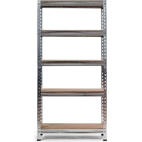 Estantes de almacenamiento ajustables para garaje 75 x 30 x 150 cm resistentes metal plateado 200017944