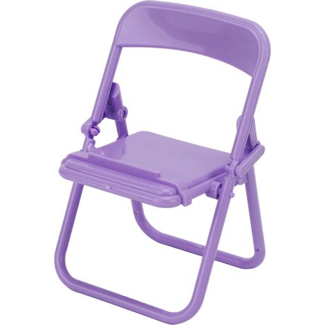 Support téléphone portable en TPR - Support décoratif portable en forme de tabouret pour mode portrait/paysage - Violet (1/5)