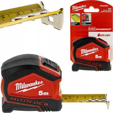 Milwaukee Flexómetro Autolock 5m x 27mm (cajas de 6) (1/5)