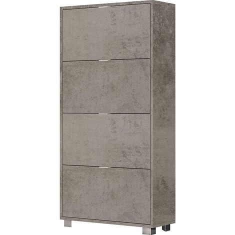 SCARPIERA CON 4 RIBALTE IN NOBILITATO Misura: cm L76xH155xP30 Cemento