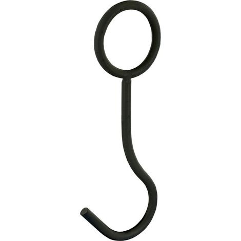 Gancho negro para colgar, de 4,5 mm de largo SANS MARQUE