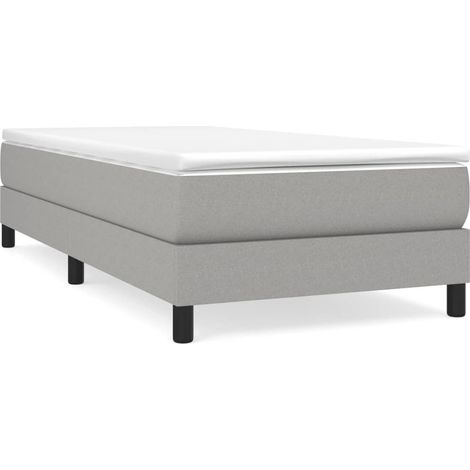 Maison Exclusive - Boxspringbettgestell Hellgrau 100x200 cm Stoff