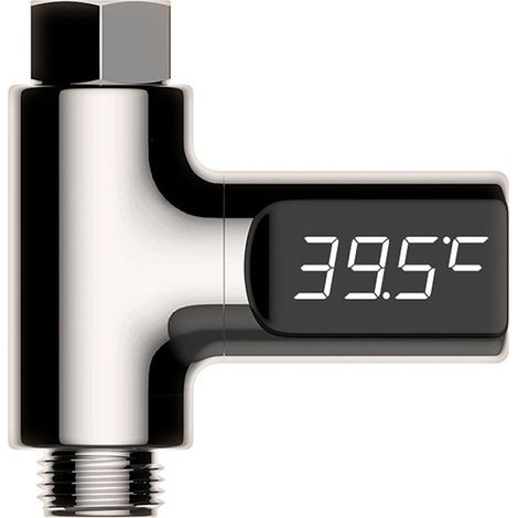 Monitor de temperatura del agua con pantalla LED para grifos y duchas, monitor de temperatura del flujo de agua doméstico (1/5)