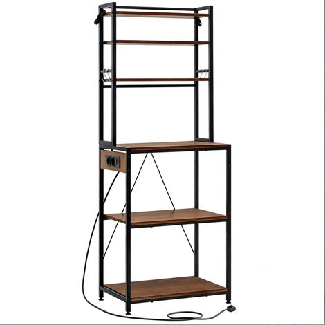Scaffale da cucina con prese 60 x 40 x 167 cm in metallo e truciolato MODENUIT (1/3)