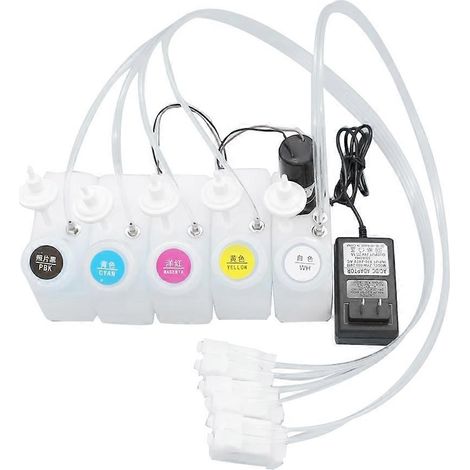 Tintenschlauchdämpfer für DTF-Drucker L805, L801, L1800 und R1390 transparenter Tintenbeuteldämpfer für DTG-Drucker US-Stecker (1/5)