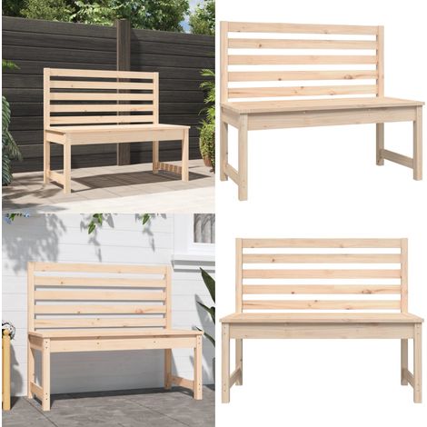 Panca da Giardino 109 cm in Legno Massello di Pino - Panca da patio - Panca in legno