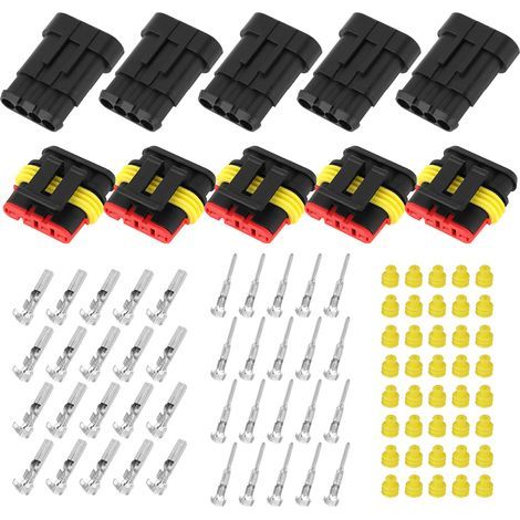 Connecteur de fil électrique étanche à 4 broches, 5 Kits, prise pour voiture et Automobile (1/5)