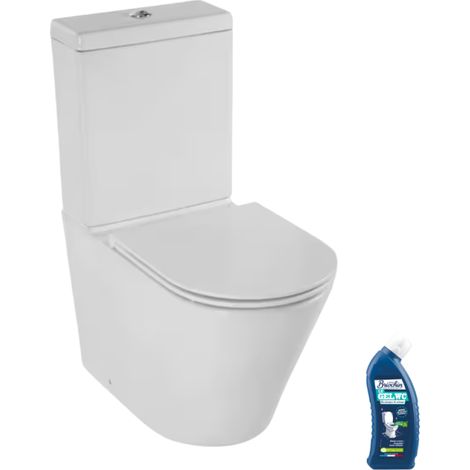 WC au sol sans bride JACOB DELAFON Rodin+ sortie vario avec abattant avec nettoyant