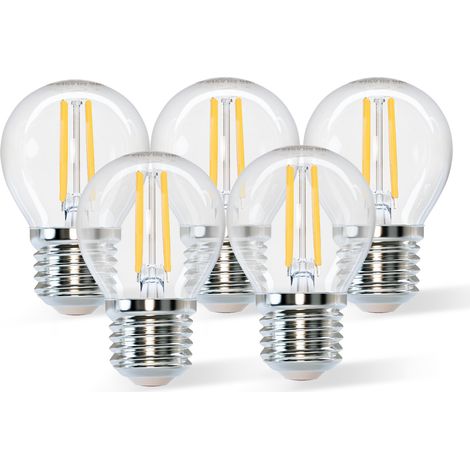 Lampadina Led a Filamento E27 G45 a sfera 6W Bianco caldo 2700K Aigostar (1/5)