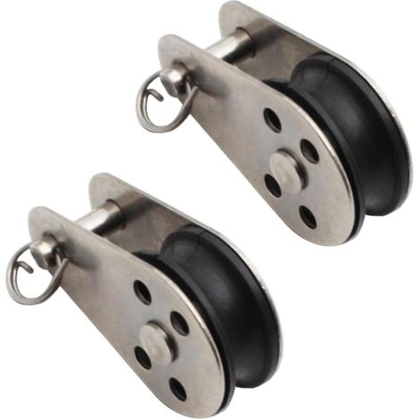 Bardusch-2 Pièces Poulie De Traction, Poulie En Acier Inoxydable Pour Bateau à Voile et Levage de Corde de Voile Kayak (1/4)