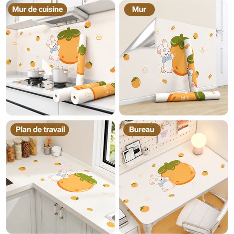Papier peint adhésif épais motif kakis porte-bonheur 60 cm de large 50 m rénovation 1 kg – Livraison gratuite